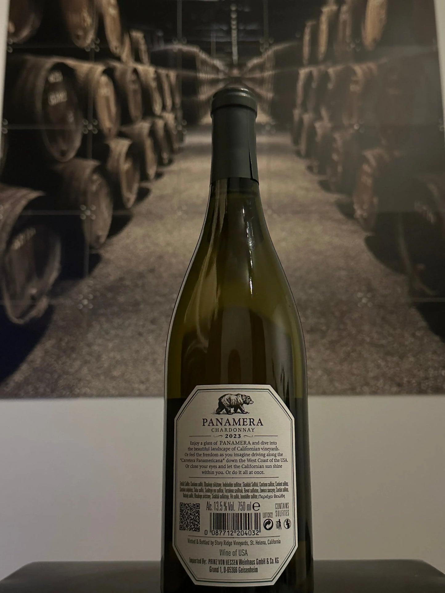 Panamera Chardonnay - achterkant