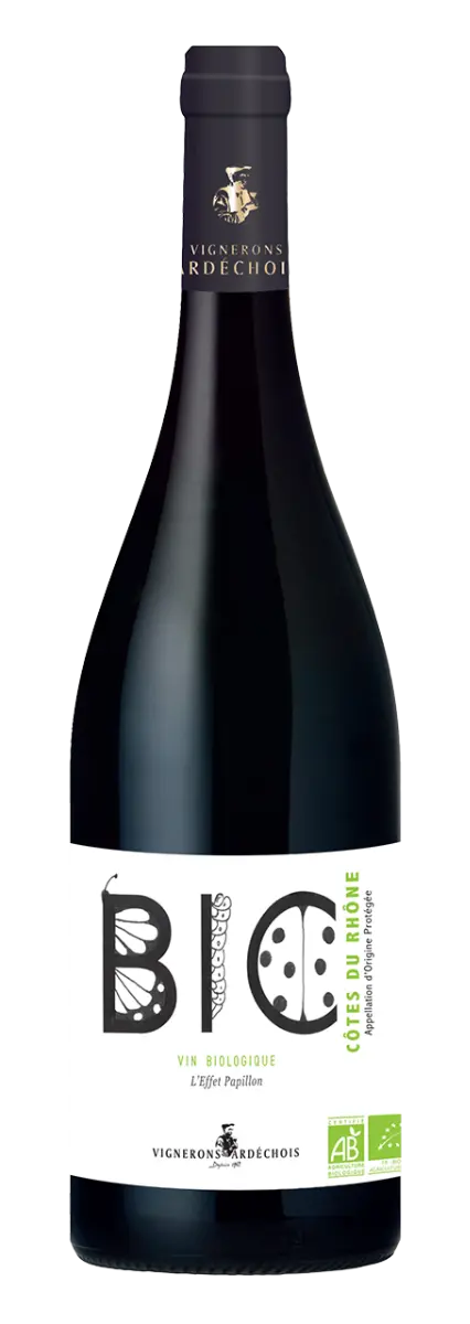 Vignerons Ardéchois Côtes du Rhône AC L'Effet Papillon BIO