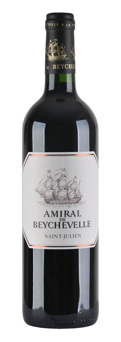 Château Beychevelle Saint Julien AC Amiral de Beychevelle beschadigd etiket